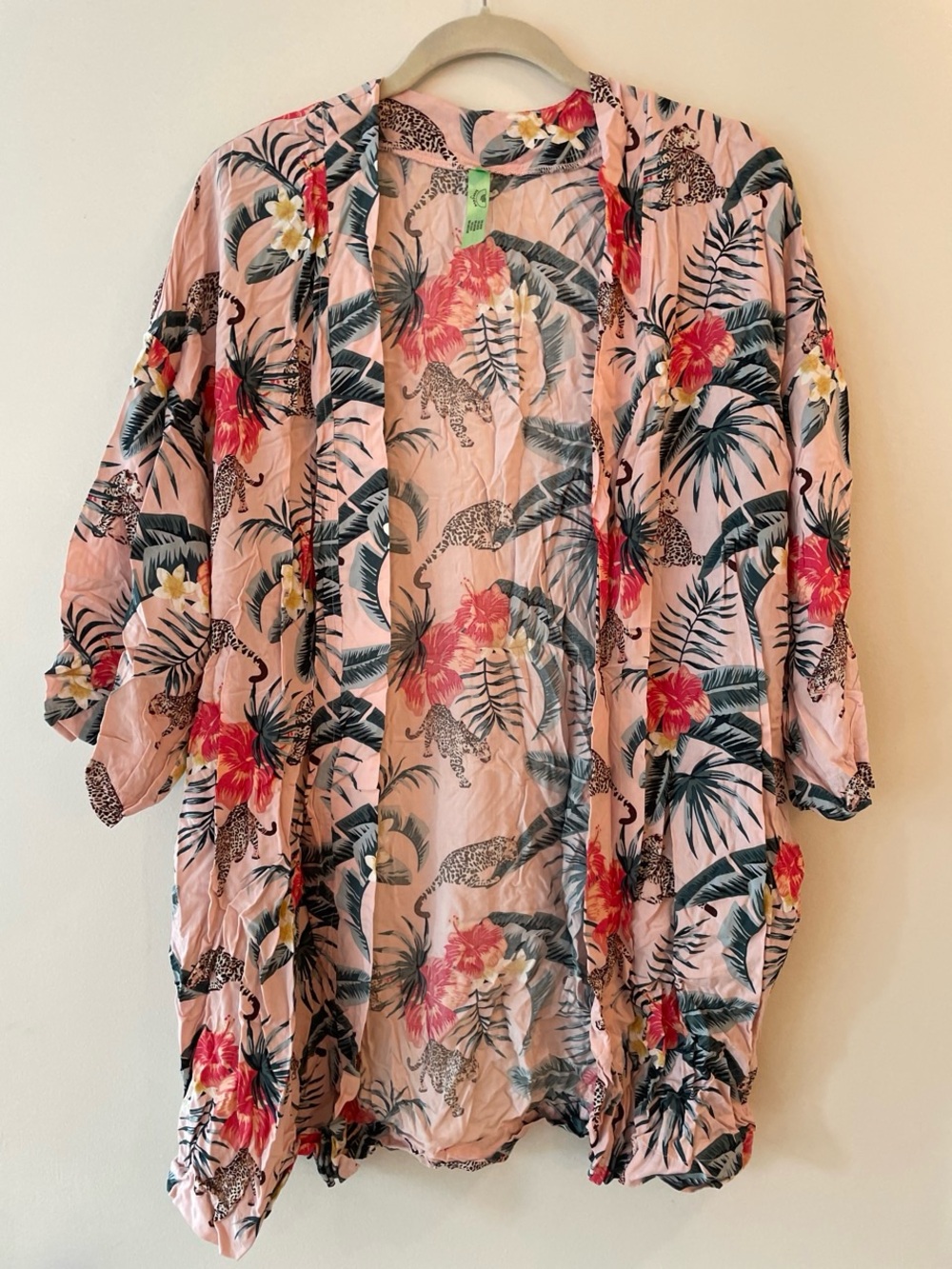 Honeydew Intimates Pink Floral Tropical Kimono Cardigan or Coverup